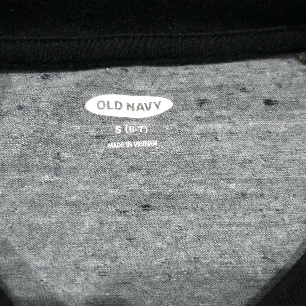 Old Navy Boys Camo & Grey Color Block Short Sleeve Tee